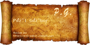 Pál Gábor névjegykártya