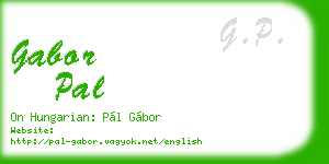 gabor pal business card